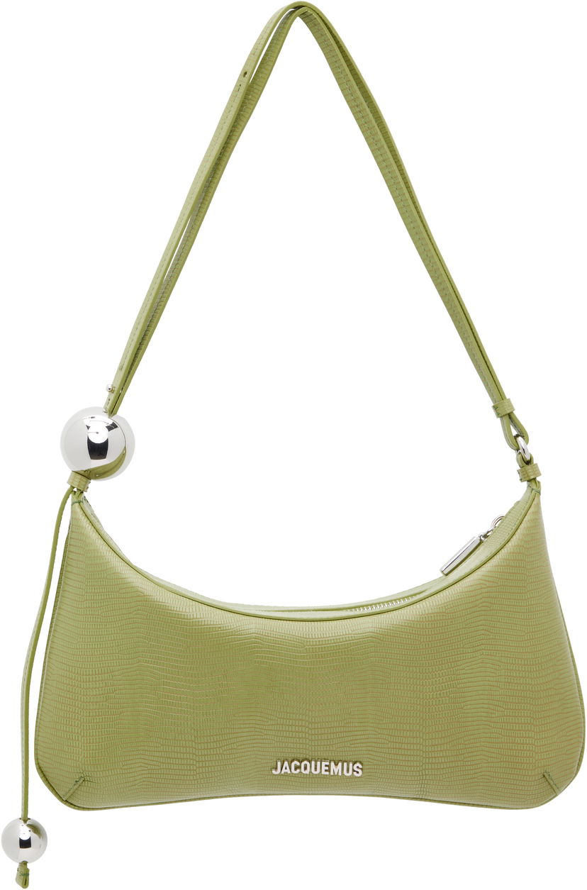 Torba za čez ramo Jacquemus Jacquemus La Croisière 'The Large Bisou Perle' Shoulder Bag Zelena | 25E251BA410-3235
