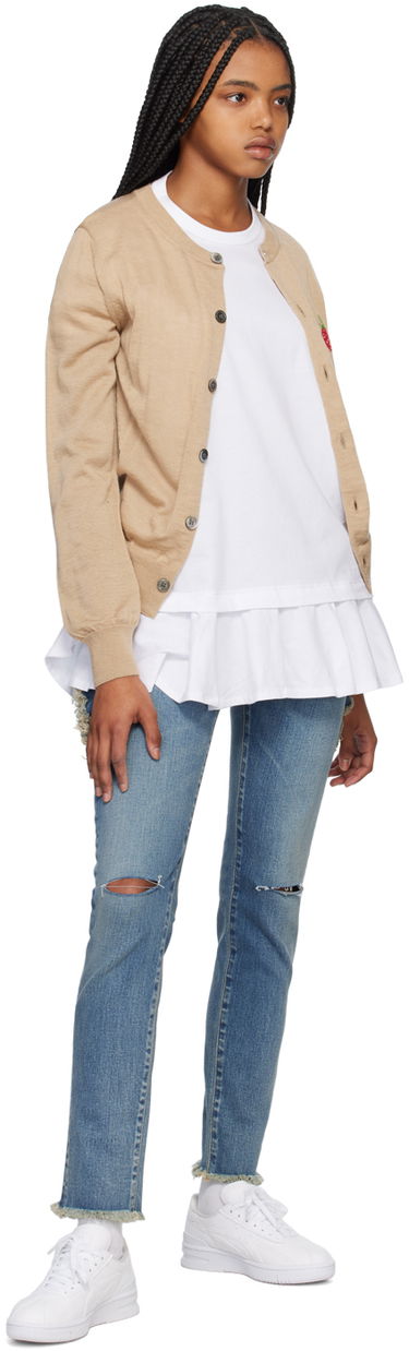 Majica Comme des Garçons Comme des Garçons Shirt Ruffled T-Shirt Bela | FK-T018-051, 3