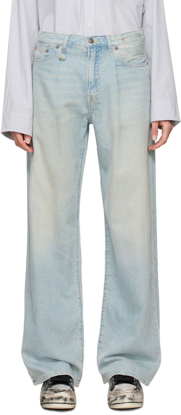 Kavbojke R13 R13 Damon Pleated Wide Leg Jeans Modra | R13W3147-D897A
