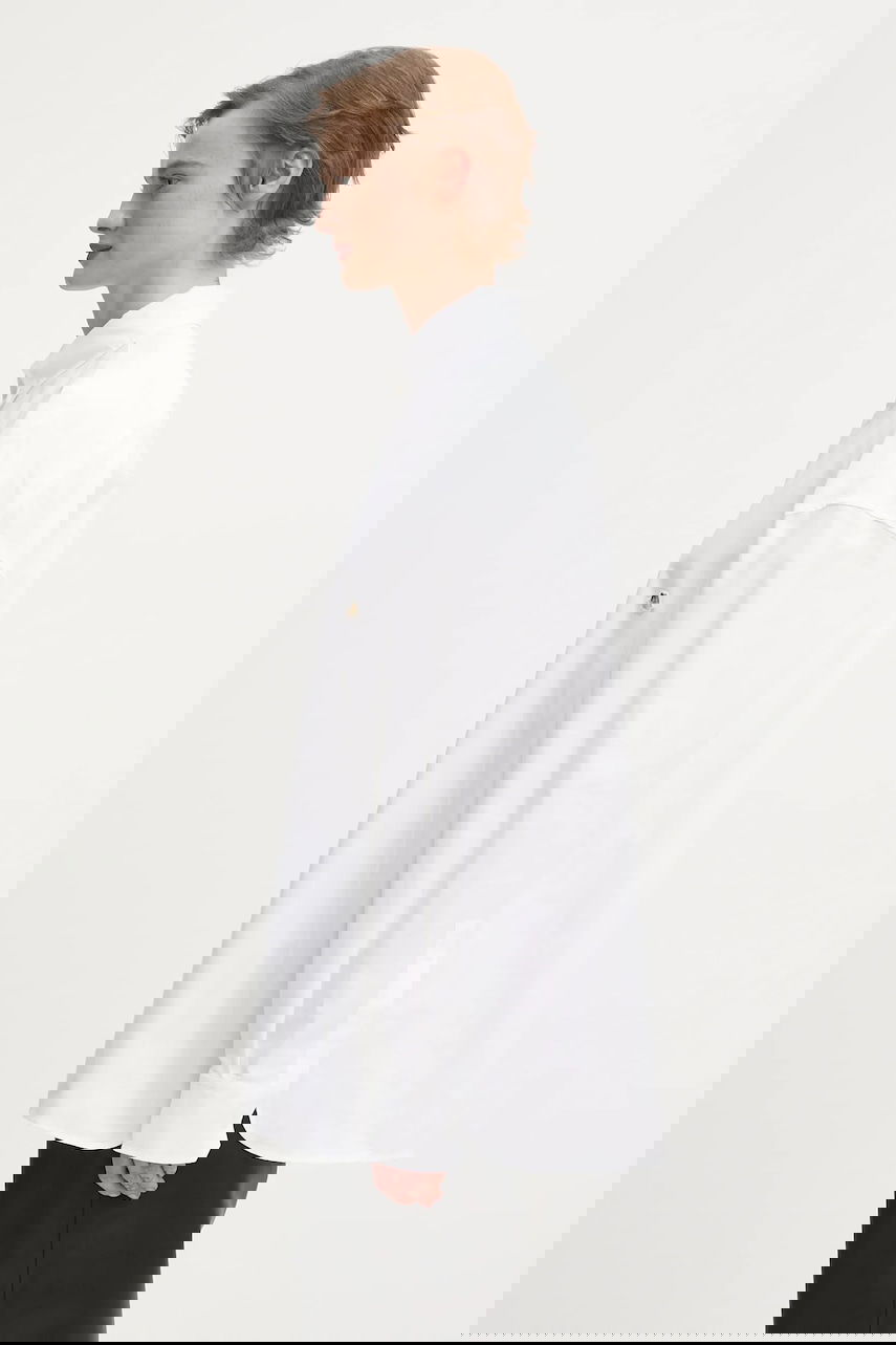 Srajce Fiorucci Angel Patch Relaxed Fit Button-Up Shirt with Classic Collar Bela | W02SMTLO055CO01WH01, 1