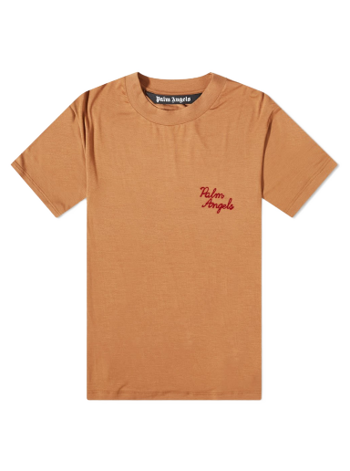 Majica Palm Angels Embroidered Logo Tee Rjava | PMAA075F22FAB0011728
