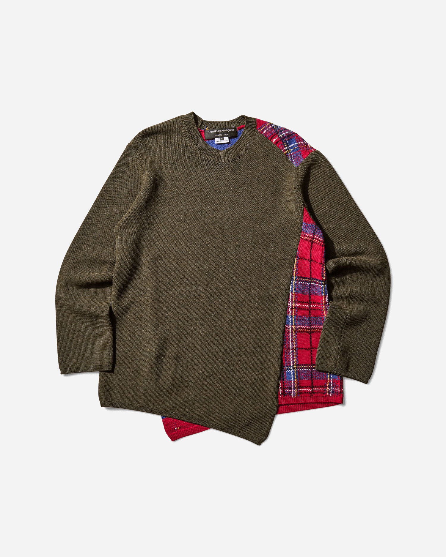 Pleteni pulover Comme des Garçons Asymmetric Paneled Sweater Zelena | PP-N006-W25 1, 1