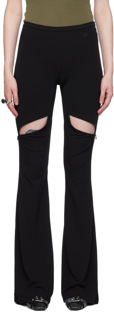 Pajkice Courrèges Cutout Flare Trousers Črna | 224JPA232JS0066, 0