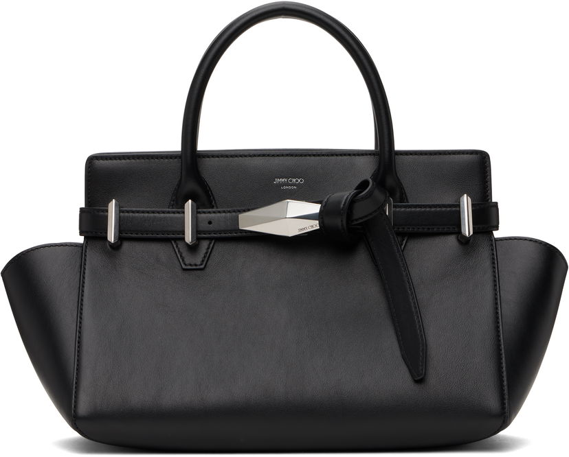 Torbica Jimmy Choo Jimmy Choo Diamond Belted Top Handle Bag Črna | DIAMOND BELTED TH/S