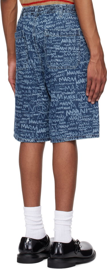 Kratke hlače Marni Marni Bleached Lasered Denim Shorts Modra | PUJU0070A0 USCX38, 2