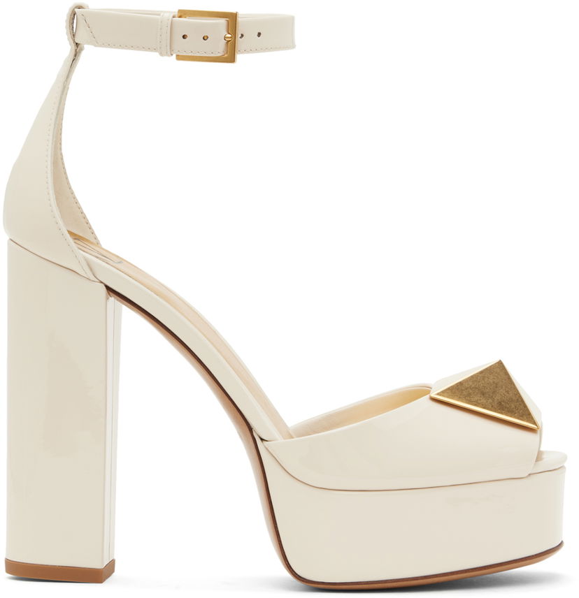 Superge in čevlji Valentino Valentino Garavani One Stud Platform Heels Bež | 3W2S0EA3LAF