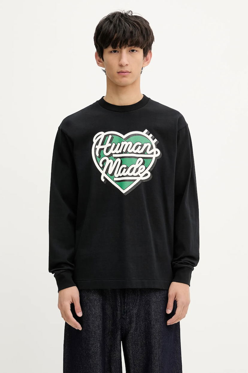 Majica Human Made Human Made Long Sleeve Graphic T-Shirt Črna | HM29CS021