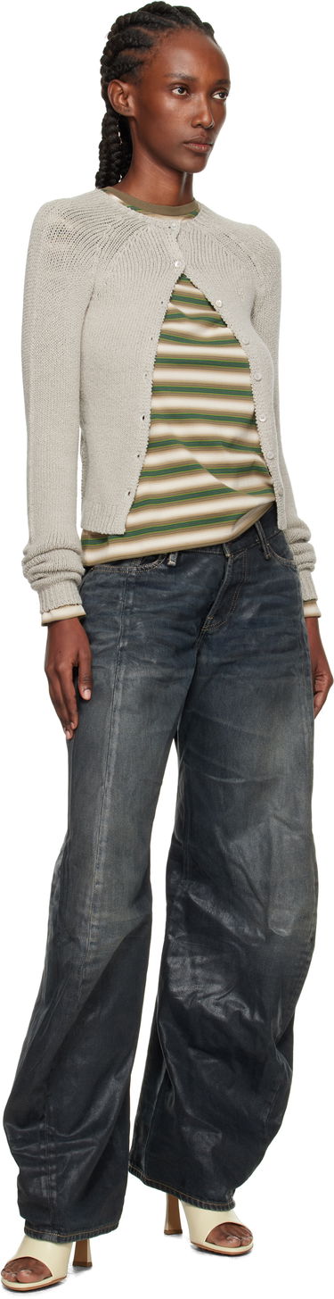 Pleteni pulover Acne Studios Acne Studios Button-Up Cardigan Siva | A60592-, 3