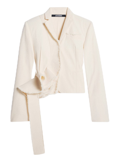 Jakna Jacquemus La Veste Artichaut Frayed Ruffles Bež | 231JA030-1053-110