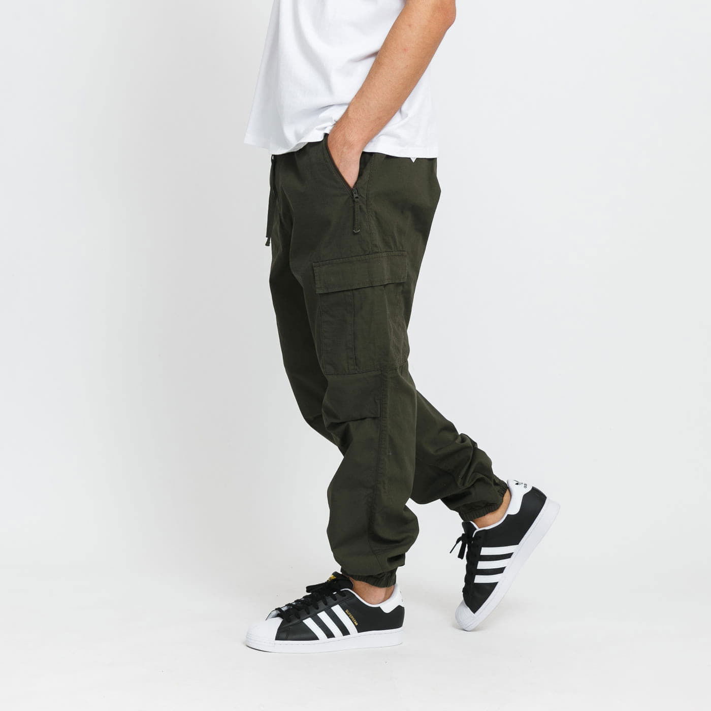 Hlače in kavbojke Carhartt WIP Cargo Jogger Cypress Modra | I025932_63_02, 0