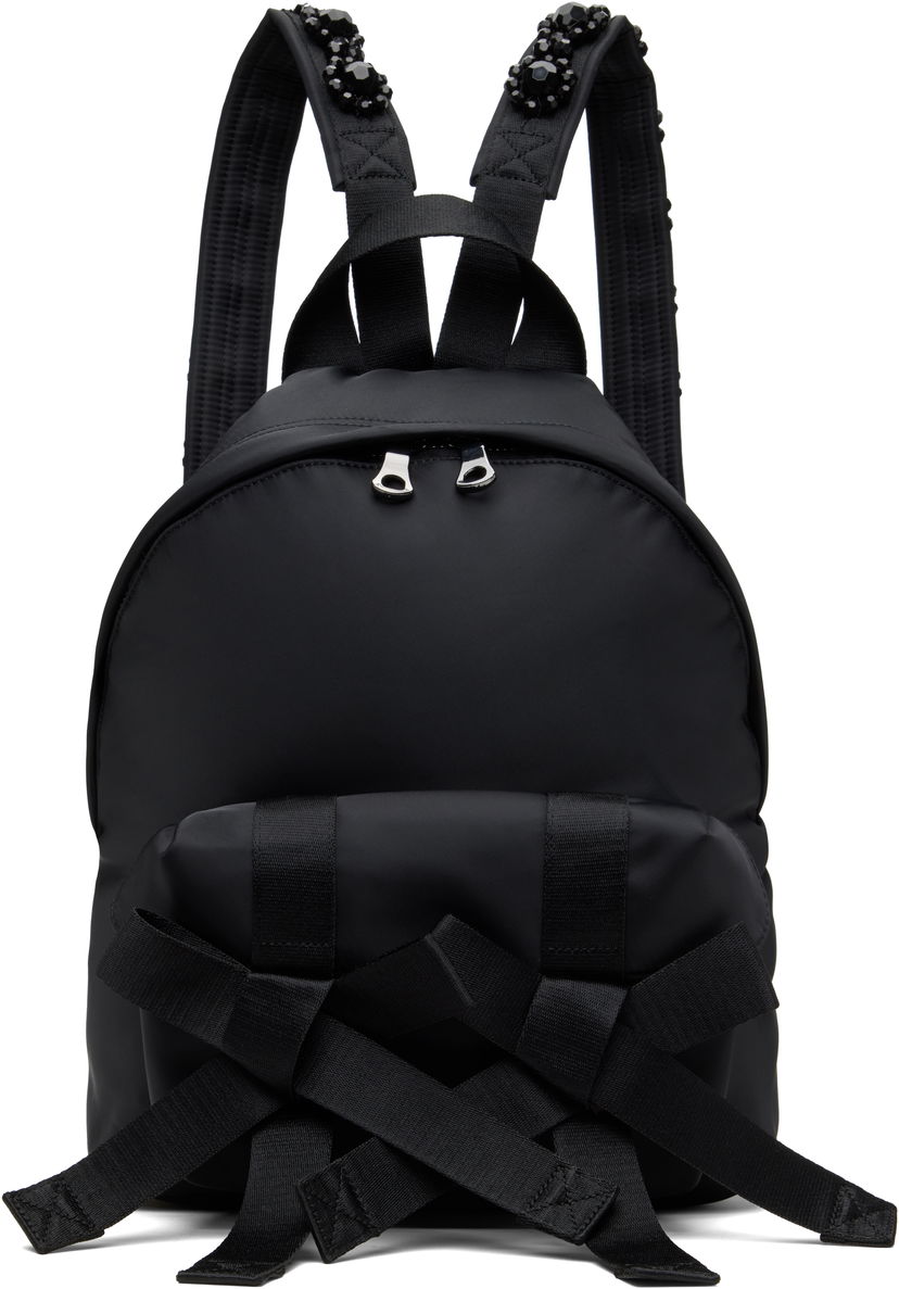 Nahrbtnik Simone Rocha Simone Rocha Beaded Utility Bow Backpack Črna | BAG179TB-M 0761