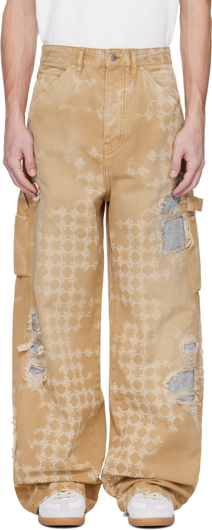 Cargo hlače AMIRI Amiri Repair Carpenter Jeans Bež | AMDNGH1095