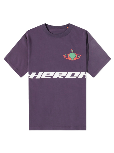 Majica HERON PRESTON Globe Burn T-Shirt Lila | HMAA032F23JER0173750