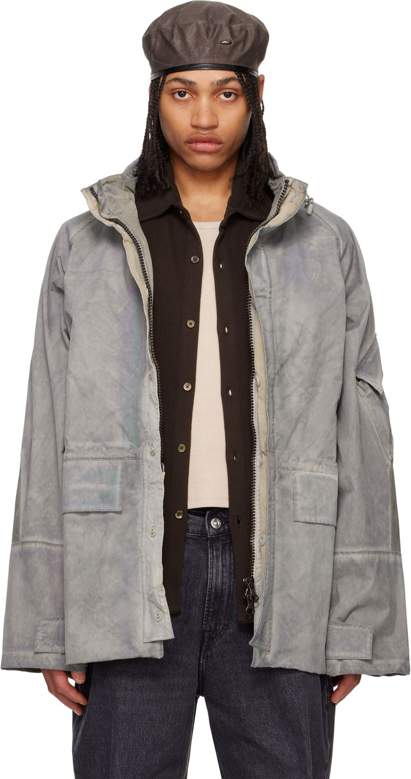 Parka OUR LEGACY Our Legacy Horizon Waxed Cotton Jacket Siva | M2251HCO