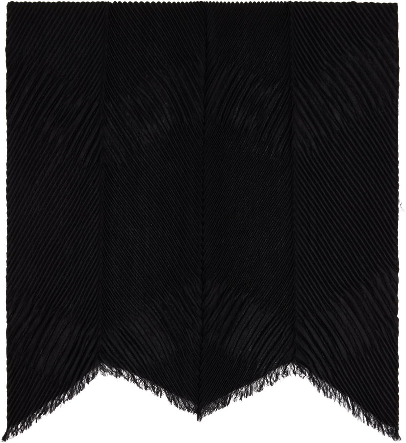 Šala Max Mara Max Mara Pleated Scarf Črna | 2524546091600