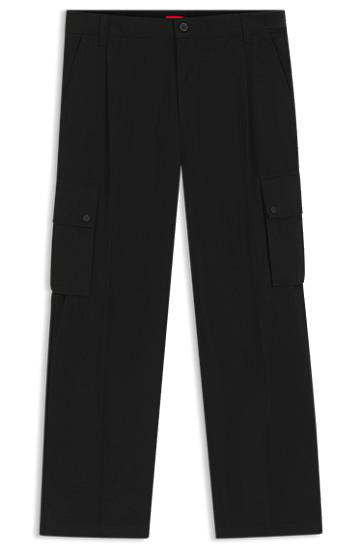 Cargo hlače BOSS Slim-Fit Cargo Trousers Črna | 50541377