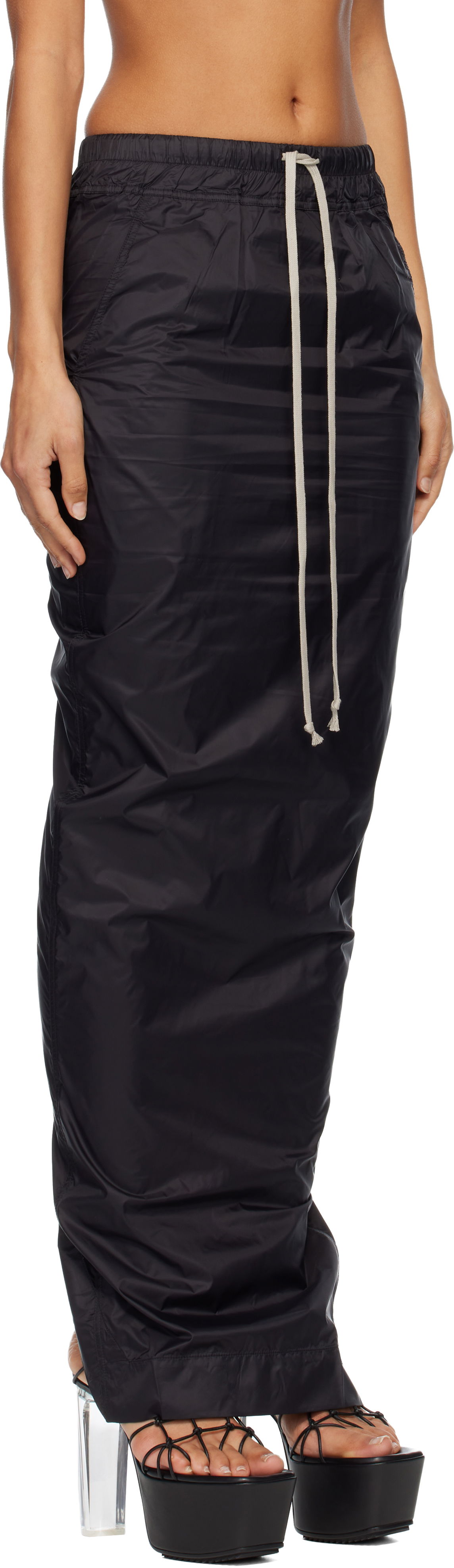 Krila Rick Owens DRKSHDW Concordians Pull On Pillar Maxi Skirt Črna | DS02E7332 NP, 1