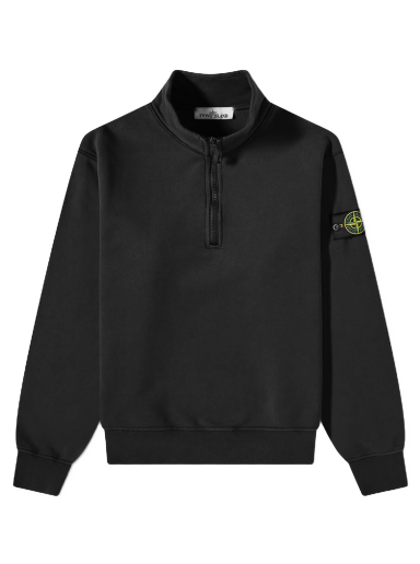 Pulover Stone Island Garment Dyed Half Zip Sweatshirt Črna | 101561951-A0029