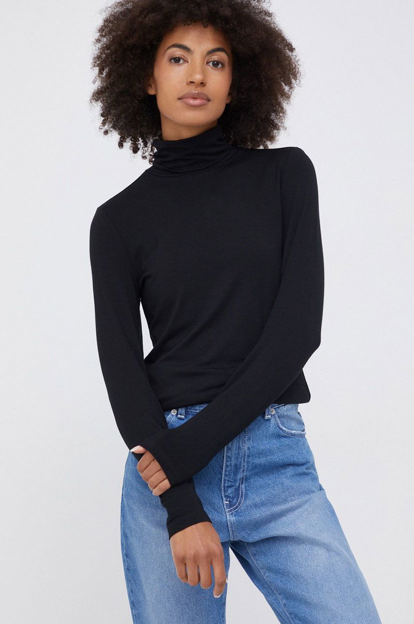 Majica Polo by Ralph Lauren Black Turtleneck Long Sleeve Top Črna | 200810393001