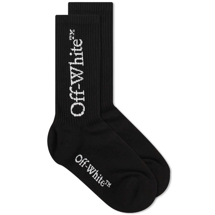 Nogavice Off-White Mid Bookish Calf Socks Črna | OWRA035C99KNI0011001
