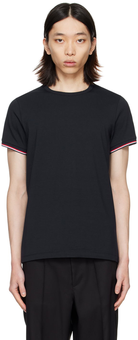 Majica Moncler Striped T-Shirt Mornarica | J10918C7160087296