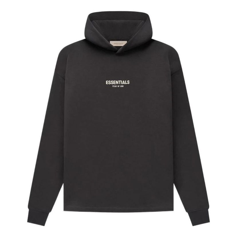 Pulover Fear of God Essentials SS22 Relaxed Hoodie Črna | FOG-SS22-148