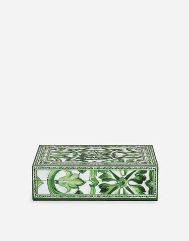 Home decor Dolce & Gabbana Dolce & Gabbana Large Majolica Print Decorative Plexiglass Box Zelena | TCC201TCAMYUV008, 1