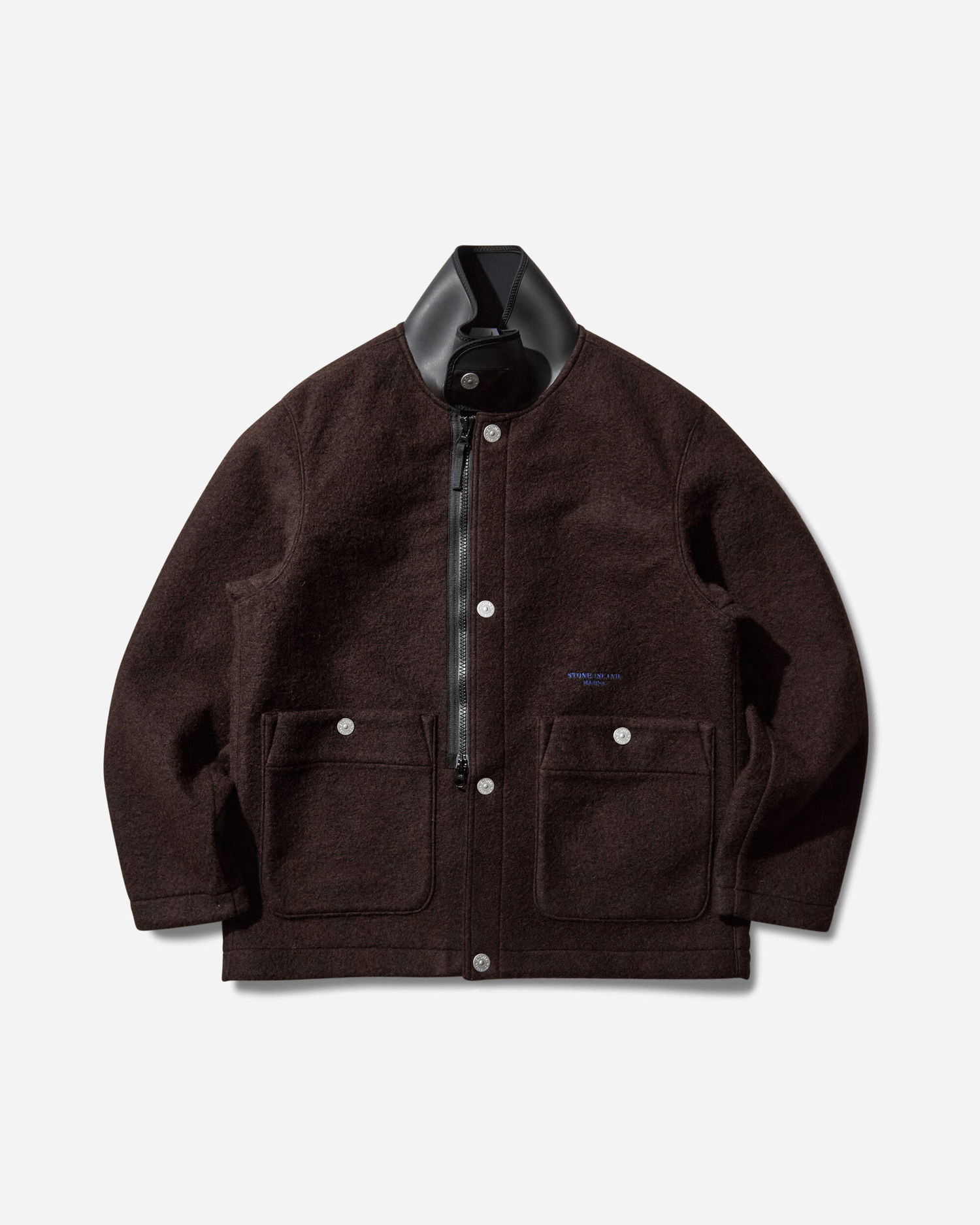 Jakna Stone Island Shell-Trimmed Brushed Wool Jacket Rjava | K2S15-Q100020-S0X22 V007B, 1