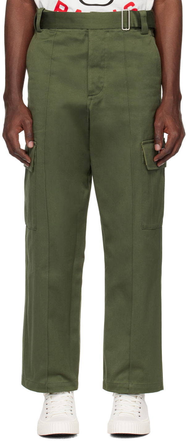 Cargo hlače KENZO Green Belted Cargo Pants Zelena | FE58PA3759GF