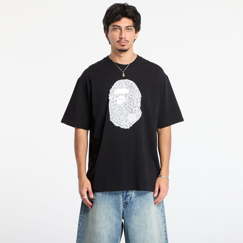 Majica BAPE Wild Leopard Pattern Ape Head Relaxed Fit T-Shirt Črna | 001TEL801306MBLK