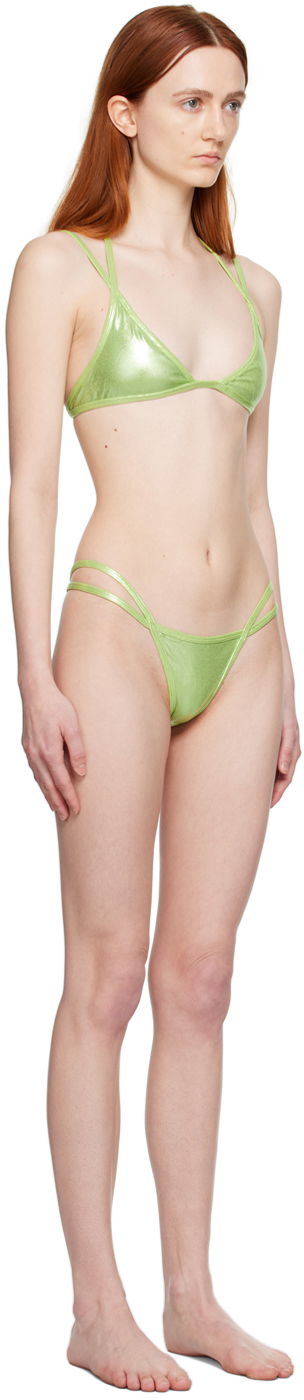 Kopalke The Attico Attico Double Strap Bikini Zelena | 233WBB62 PA32, 1
