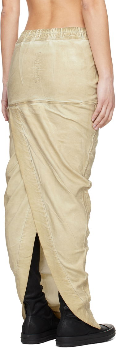 Krila Rick Owens Rick Owens DRKSHDW Hollywood Pull On Pillar Denim Maxi Skirt Bež | DS01E3332 SCF, 2