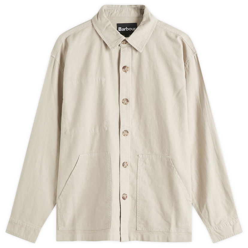 Srajce Barbour Men's Heritage+ Linen Blend Overshirt, Size Large Bež | MOS0421GY18