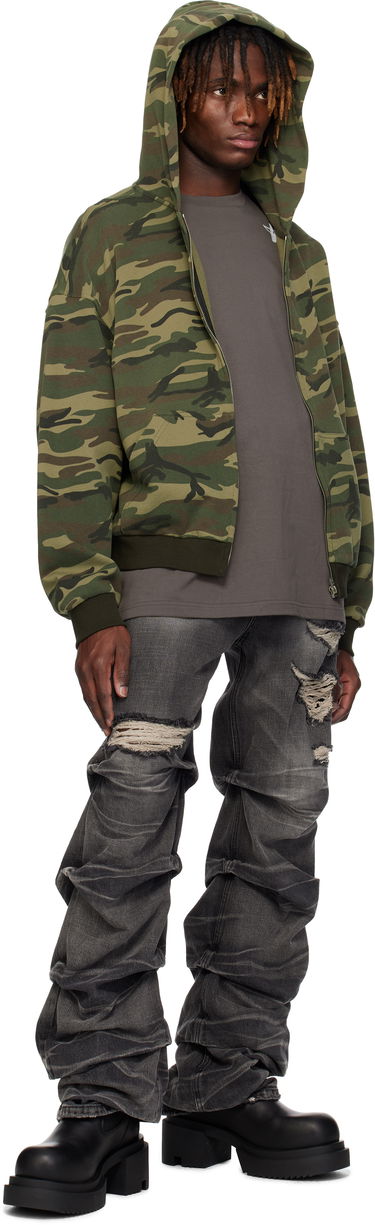 Kavbojke We11done We11done Distressed Wrinkled Straight Leg Jeans Siva | WD-DP0-25-319-M-BK, 3