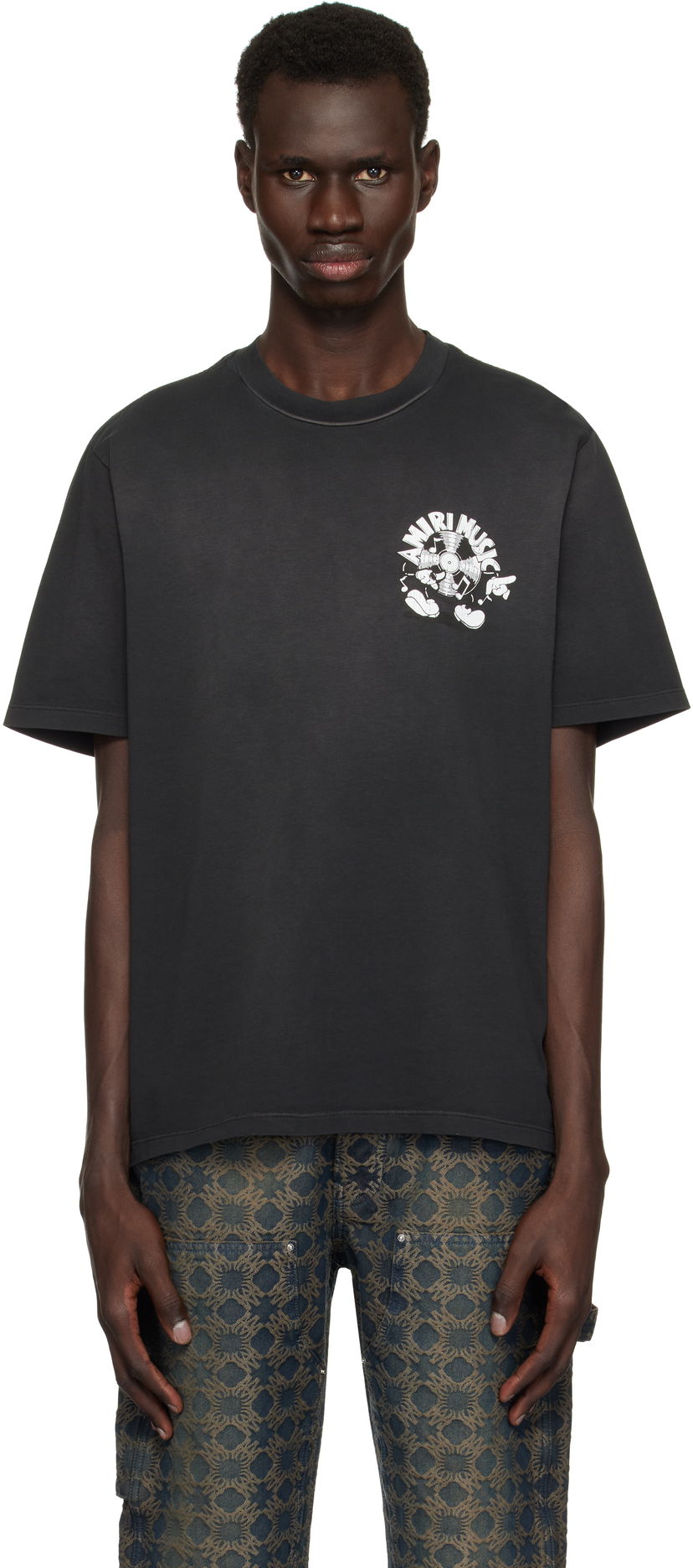 Majica AMIRI Amiri Music Record T-Shirt Črna | AMJYTE1168