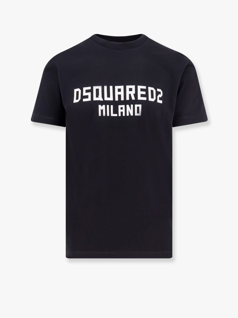 Majica DSQUARED2 Navy Blue T-Shirt With Logo Print Mornarica | S74GD1418D20020962X