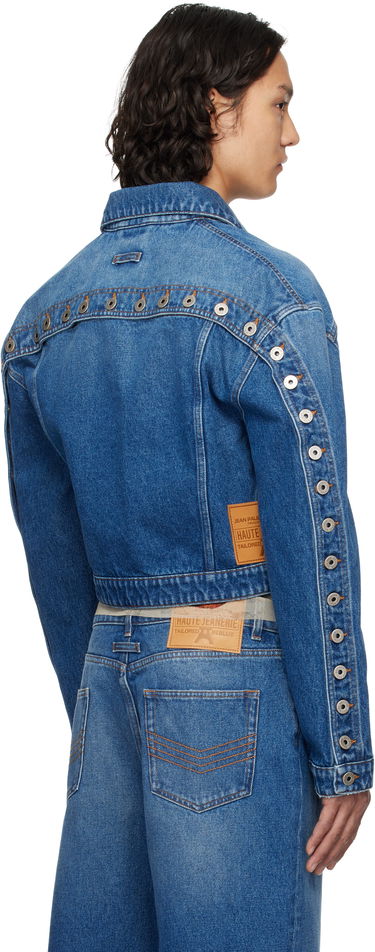 Jakna Jean Paul Gaultier Jean Paul Gaultier 'The Buttoned' Cropped Denim Jacket Modra | 25/34-U-VE092-D013-57, 2