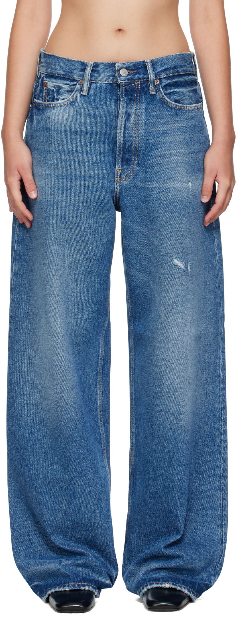 Kavbojke Acne Studios Acne Studios Loose-Fit 1981 Jeans Modra | C00087-