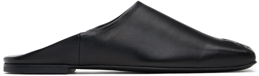 Superge in čevlji Courrèges Courrèges Heritage Leather Mules Črna | 125SCS108AG0030