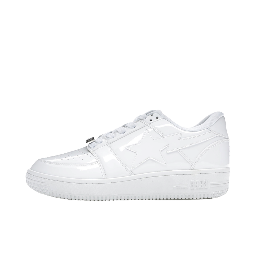 Superge in čevlji BAPE Bape Sta Low "Patent White" Bela | 1G30191010-WH