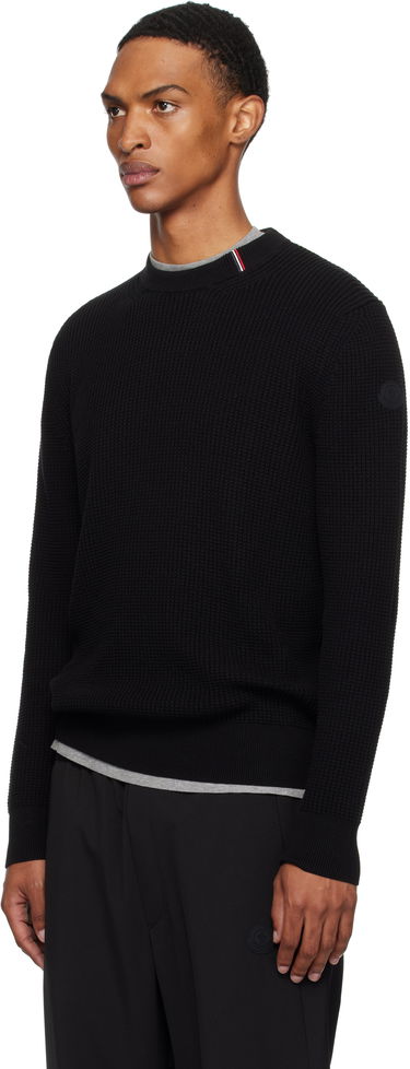 Pleteni pulover Moncler Moncler Crew Neck Sweater Črna | K20919C00011M1367, 3
