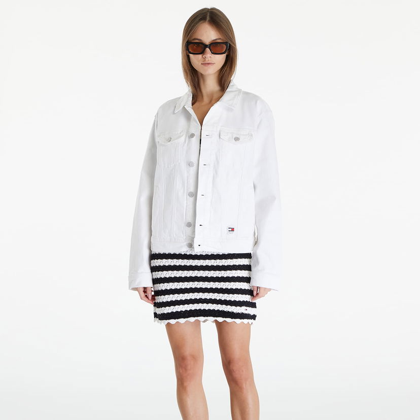 Jakna Tommy Hilfiger Mom Classic Jacket Denim Bela | DW0DW17658 1CE