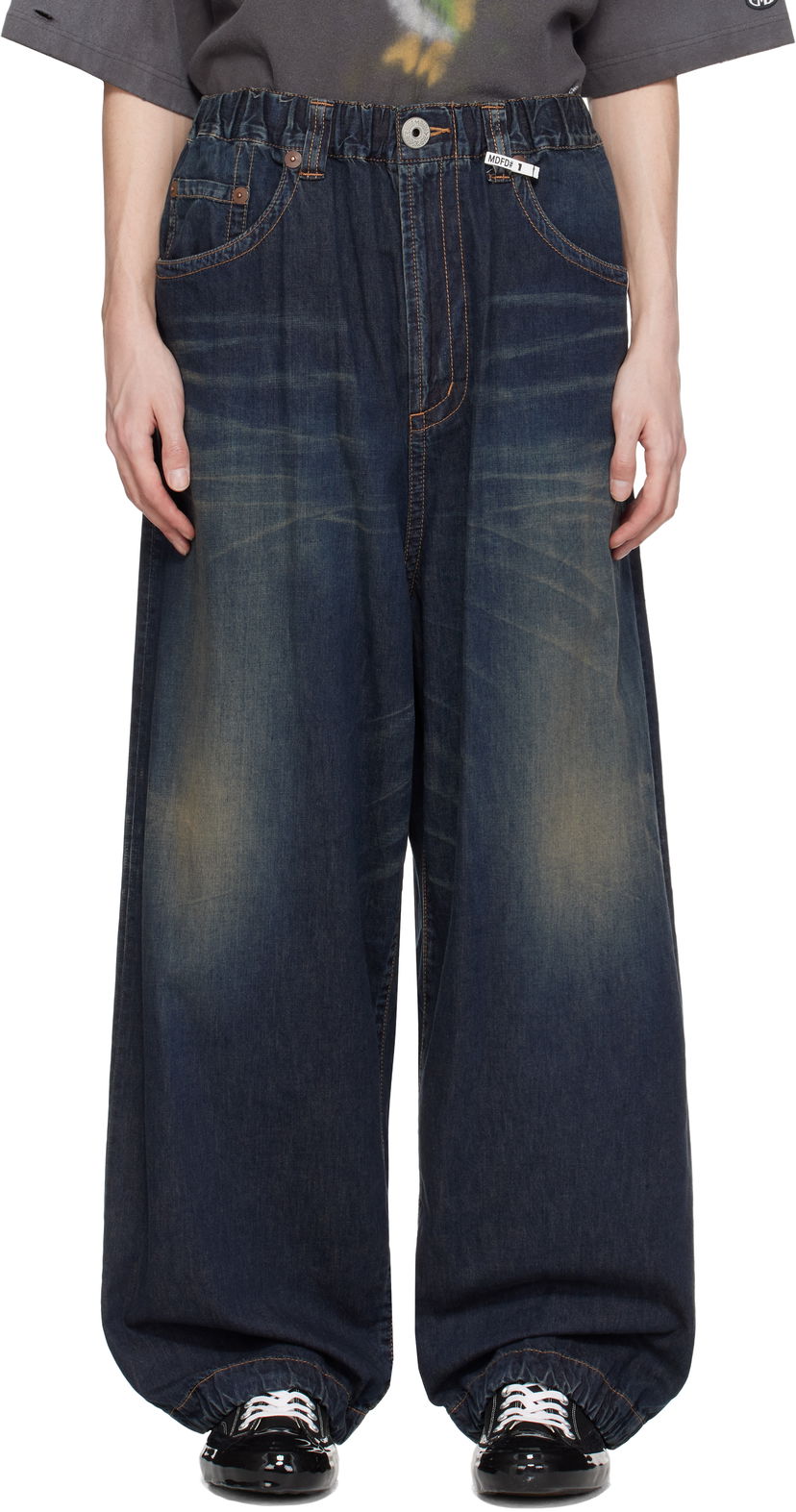 Kavbojke Maison MIHARA YASUHIRO MIHARA YASUHIRO Wide Leg Denim Jeans Modra | J14PT123