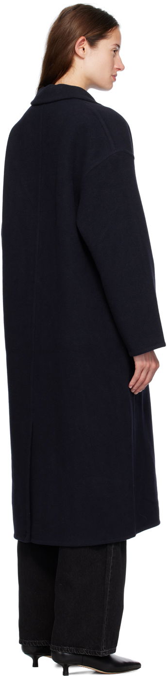 Plašči rag & bone Thea Double-Breasted Long Coat Mornarica | WAW24F2026VR26, 2