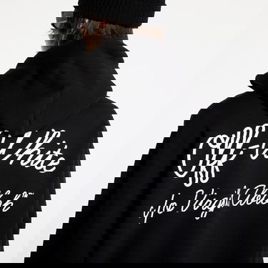 Pulover Off-White Script Skate Black Hoodie Črna | OMBB085C99FLE0191001, 3
