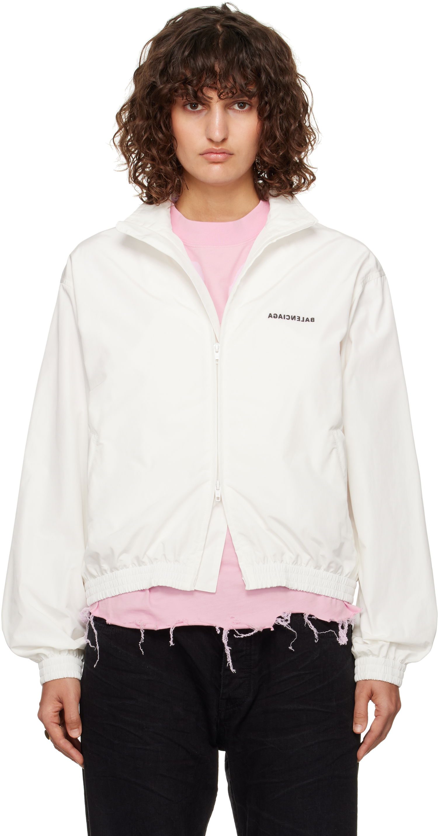 Trenirka Balenciaga Regular Track Jacket Bela | 790745 TPQ38, 0