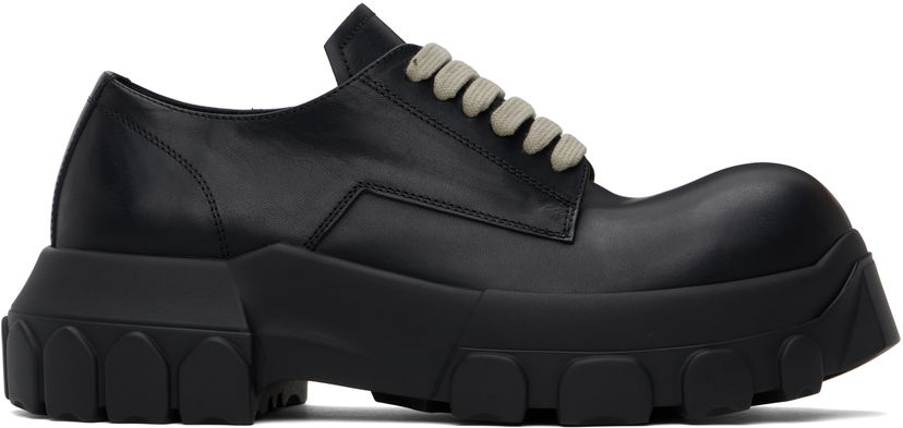 Superge in čevlji Rick Owens Rick Owens Hollywood Bozo Tractor Derbys Črna | RU01E5884 LGE