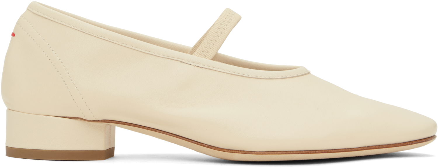Nega čevljev Aeyde Aeyde Pippa Leather Ballerina Flats Bež | A11-FL-GLVR25RO126-SS25-100-007, 0