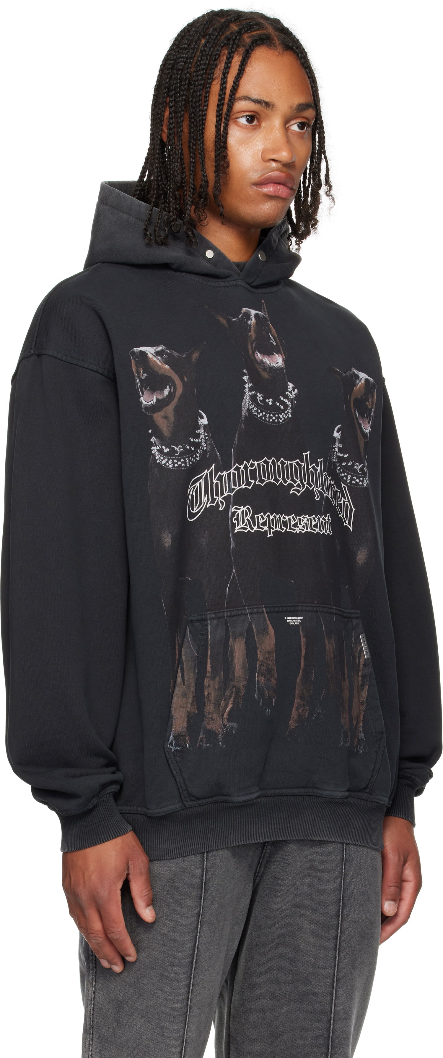 Pulover Represent Clo Hoodie Thoroughbred Črna | MLM41134, 1