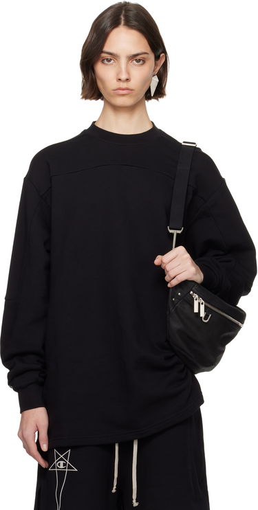 Pulover Rick Owens Rick Owens Champion Edition Girdered Sweatshirt Črna | CW01E1671 CHFE, 0